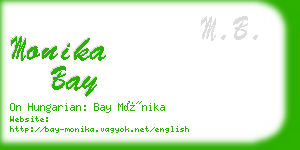 monika bay business card